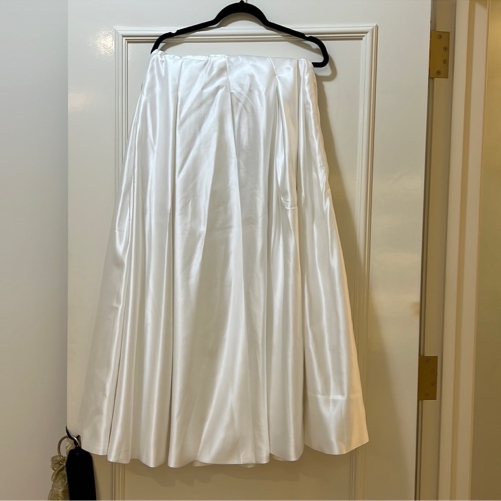 Long Silk White Skirt
